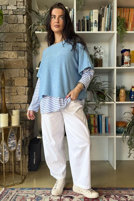 Conrad Layer Knit Light Denim